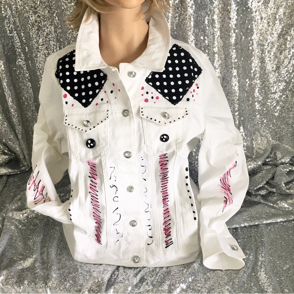 Hand-painted custom jean jacket